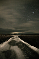 Road and stars 
