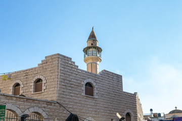 The White Mosque - Al-Abiad in Nazareth city in Israel
