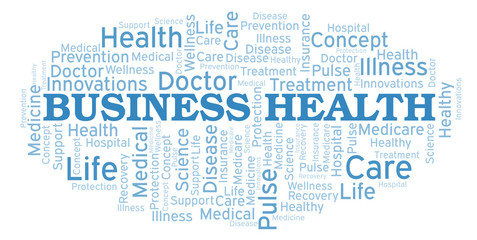 Business Health word cloud.