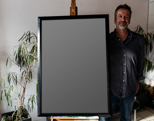 Mann und Staffelei, Ankündigungen, Momentaufnahmen, Kreativ, Kunst