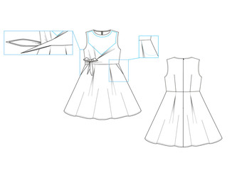  drawn fashion online shop icons set. Decorative icons dress, clothing,  Vector illustration ink style