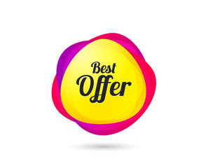 Gradient shopping banner. Best offer sign icon. Sale symbol. Sales tag. Abstract template for design. Vector