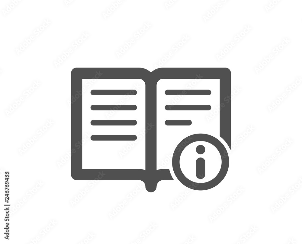 Poster technical information icon. instruction sign. quality design element. classic style icon. vector