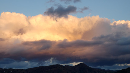 Storm clouds over valley in Andalusia