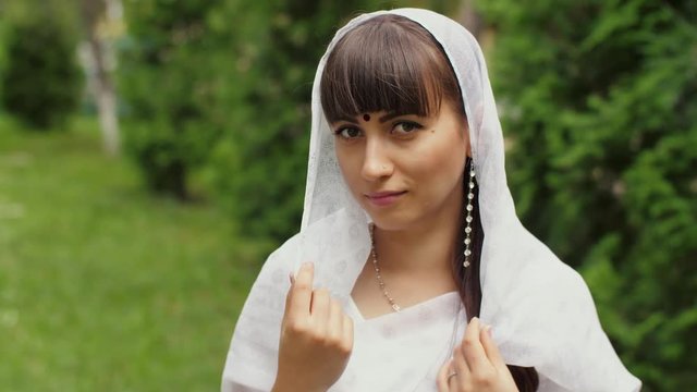 Woman in white saree