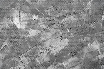 Gray seamless stone venetian texture. Concrete Smear Trowel Plaster Handmade Background.