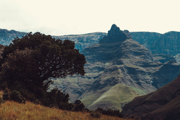 Obraz premium A landscape of the drakensberg mountain range