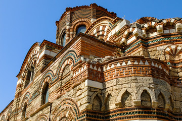 ruins of an old brick church in Nessebar