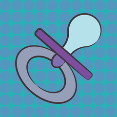 baby pacifier vector illustration