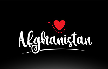 Afghanistan country text typography logo icon design on black background