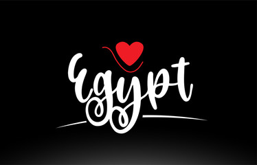 Egypt country text typography logo icon design on black background