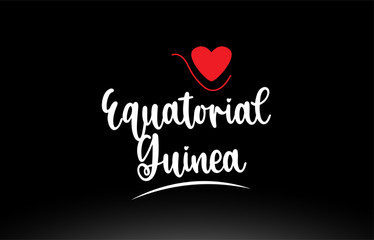 Equatorial Guinea country text typography logo icon design on black background