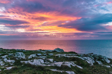 Bretagne - Küste - Sonnenuntergang - Halbinsel