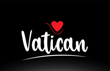Vatican country text typography logo icon design on black background