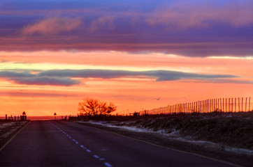 LURID SKY.  Karoo sky as a weather system blows in from the south Atlantic.