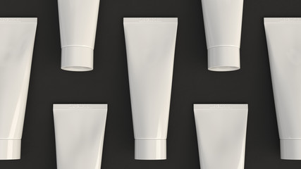 Pattern from blank white tube of toothpaste, cream or gel - 246775425