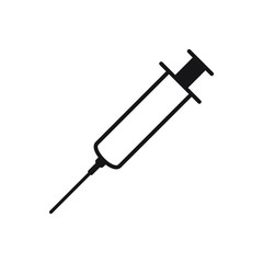 Fototapeta premium Syringe icon, hypodermic vector icon