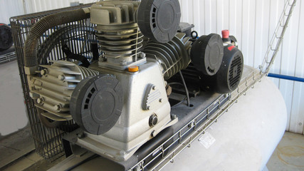 Air compressor. equipment for creation of pressure  air.