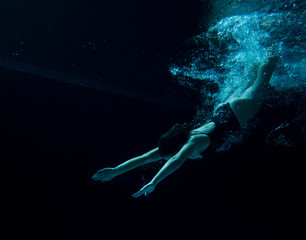 Jumping in the water