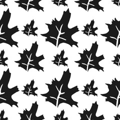 maple leaf vector seamless pattern