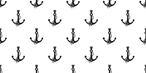 Anchor Seamless Pattern helm boat vector diamond nautical maritime tropical isolated background wallpaper