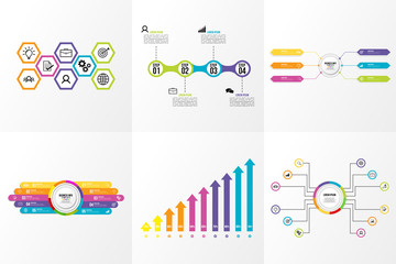 Set Of Infographics Elements Vector Design Template. Business Data Visualization Infographics Timeline with Marketing Icons most useful can be used for workflow, presentation, diagrams, reports