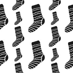 new year socks vector seamless pattern