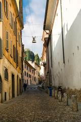 Street in Bergamo, Italy.