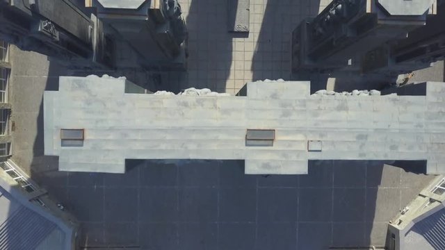 Monument in Georgia, aerial 4k