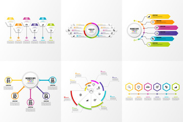 Set Of Infographics Elements Vector Design Template. Business Data Visualization Infographics Timeline with Marketing Icons most useful can be used for workflow, presentation, diagrams, reports