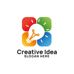 creative idea logo design template. bulb vector icon symbol design