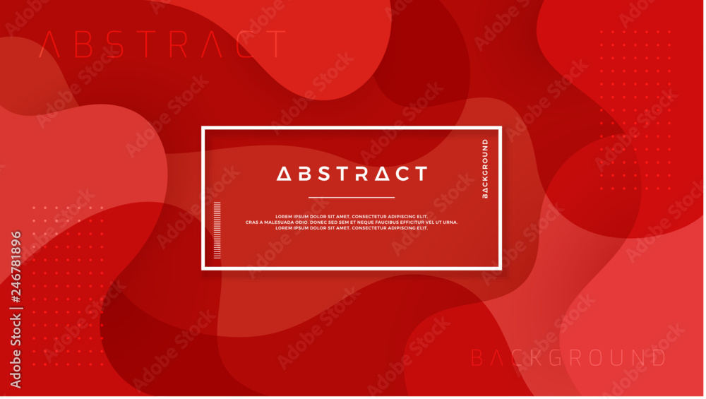 Wall mural dynamic textured background design in 3d style with red color. can be used for posters, placards, br