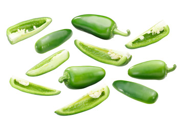 Jalapeno pepper quarters, paths