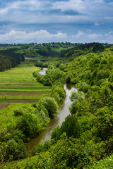 Fototapeta na wymiar Dnister river landscape