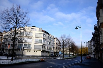 Obraz premium Bruxelles : Quartier Edmond Machtens sous la neige (Molenbeek-Saint-Jean) 