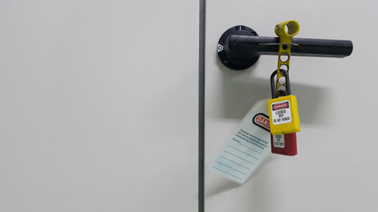 Lock out & Tag out , Lockout station,machine - specific lockout devices and safety first point
