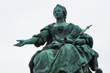Monument to Maria Theresa in Vienna on the square near the Museum of Natural History.