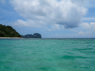 tropical island ocean view