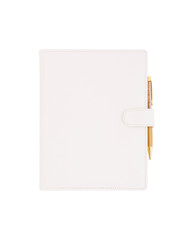 white notebook on white background