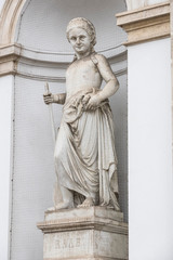 Elements of the Neptune statue in the Albertina Palace Museum in Vienna. Austria.