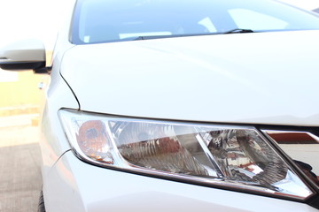 white Honda Car headlight and headlamps for workshop artwork