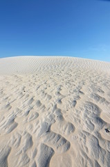 Fototapeta na wymiar White sand dune in Nambung National Park, Western Australia