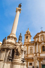 Fototapeta na wymiar baroque monument of Palermo,Sicily