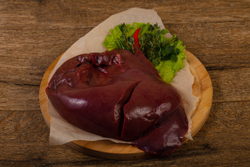 Raw pork Liver