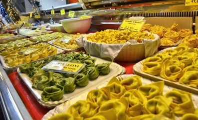 Modena, Emilia Romagna, Italy. Filled pasta: cappelletti agnolotti.