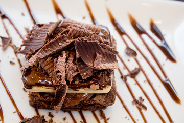 chocolate cake on a plate