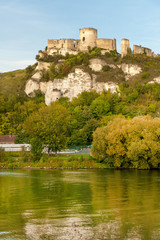 Fototapeta na wymiar Chateau Gaillard and picturesque village of Les Andelys, Normandy, France