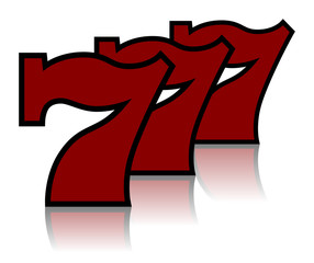 Triple Lucky Sevens vector illustration