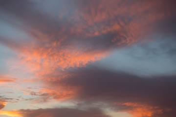 Fototapeta na wymiar Natural colors of evening sky
