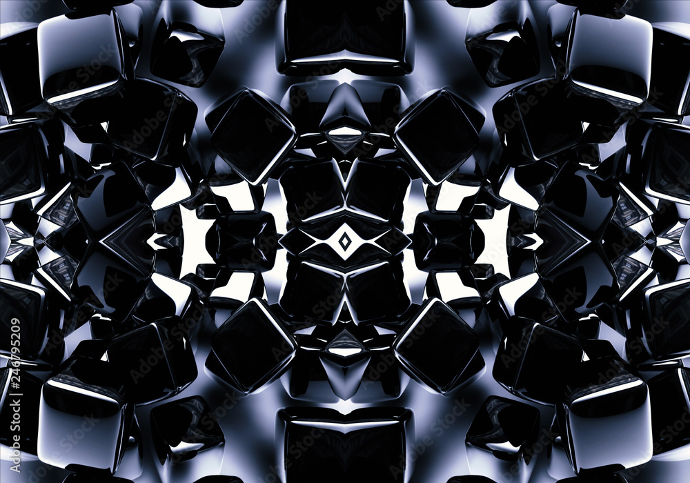 Aufkleber artistic 3d computer generated unique futuristic abstract colorful energetic fractals artwork backgr